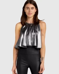 Belle & Bloom Addicted To You Trapeze Top - Gunmetal Sale