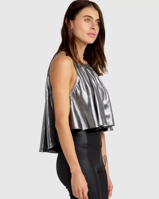 Belle & Bloom Addicted To You Trapeze Top - Gunmetal Sale