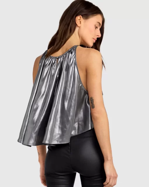 Belle & Bloom Addicted To You Trapeze Top - Gunmetal Sale