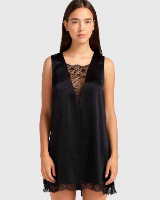 Belle & Bloom After Party Lace Mini Dress - Black Best Sale