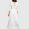 Belle & Bloom All Eyes On Me Midi Dress - White Sale