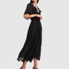 Belle & Bloom Amour Amour Ruffled Midi Dress - Black Online