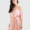 Belle & Bloom Amour Amour Ruffled Midi Dress - Desert Rose Final Sale Cheap