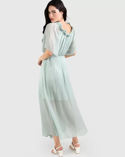 Belle & Bloom Amour Amour Ruffled Midi Dress - Spearmint Final Sale Best Sale