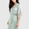 Belle & Bloom Amour Amour Ruffled Midi Dress - Spearmint Final Sale Best Sale