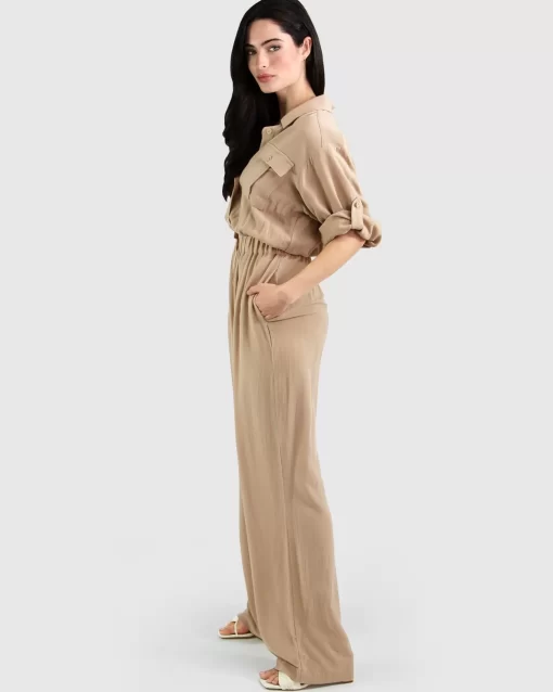 Belle & Bloom Art Of Escape Jumpsuit - Latte Store