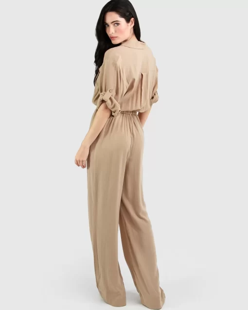 Belle & Bloom Art Of Escape Jumpsuit - Latte Store