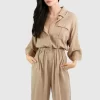 Belle & Bloom Art Of Escape Jumpsuit - Latte Best Sale