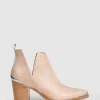 Belle & Bloom Austin Croc Embossed Ankle Boot - Blush Best