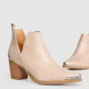 Belle & Bloom Austin Croc Embossed Ankle Boot - Blush Shop