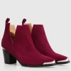 Belle & Bloom Austin Suede Ankle Boot - Merlot Discount