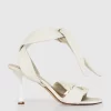 Belle & Bloom Bad Liar Leather Tie Heeled Sandal - Cream Shop