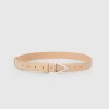 Belle & Bloom Bermuda Triangle Leather Belt - Latte Online