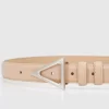 Belle & Bloom Bermuda Triangle Leather Belt - Latte Online