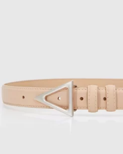 Belle & Bloom Bermuda Triangle Leather Belt - Latte Online