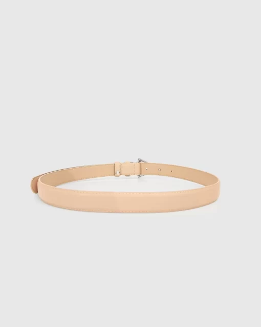 Belle & Bloom Bermuda Triangle Leather Belt - Latte Online