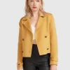 Belle & Bloom Better Off Military Peacoat - Antique Gold Discount