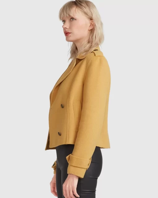 Belle & Bloom Better Off Military Peacoat - Antique Gold Best Sale