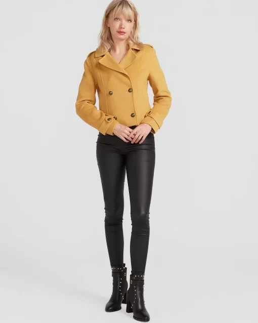 Belle & Bloom Better Off Military Peacoat - Antique Gold Best Sale