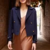 Belle & Bloom Better Off Military Peacoat - Navy Cheap