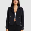 Belle & Bloom Better Off Military Peacoat - Navy Cheap