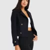 Belle & Bloom Better Off Military Peacoat - Navy Cheap