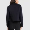 Belle & Bloom Better Off Military Peacoat - Navy Cheap