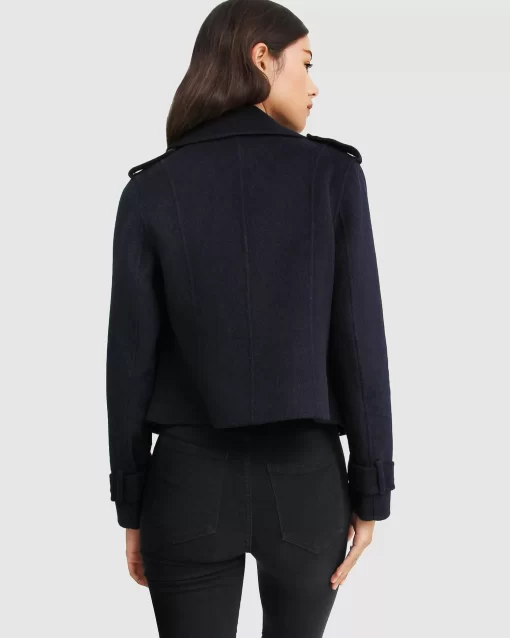 Belle & Bloom Better Off Military Peacoat - Navy Cheap