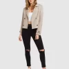 Belle & Bloom Better Off Military Peacoat - Sand Flash Sale