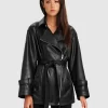 Belle & Bloom Bff Belted Leather Jacket Outlet