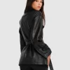 Belle & Bloom Bff Belted Leather Jacket Outlet