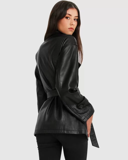 Belle & Bloom Bff Belted Leather Jacket Outlet