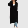 Belle & Bloom Born To Run Sustainable Sweater Coat - Black Clearance