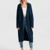 Belle & Bloom Born To Run Sustainable Sweater Coat - Dark Teal Store