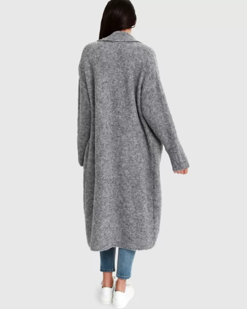 Belle & Bloom Born To Run Sustainable Sweater Coat - Grey Discount