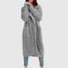 Belle & Bloom Born To Run Sustainable Sweater Coat - Grey Discount