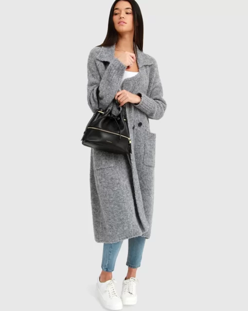 Belle & Bloom Born To Run Sustainable Sweater Coat - Grey Discount