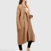 Belle & Bloom Born To Run Sustainable Sweater Coat - Light Camel Hot