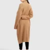 Belle & Bloom Born To Run Sustainable Sweater Coat - Light Camel Hot