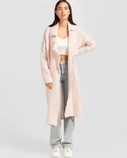 Belle & Bloom Born To Run Sustainable Sweater Coat - Pale Pink Best Sale