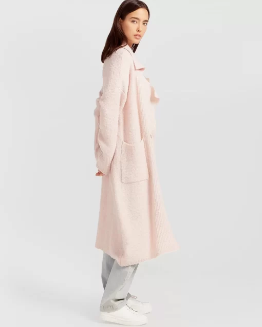 Belle & Bloom Born To Run Sustainable Sweater Coat - Pale Pink Best Sale