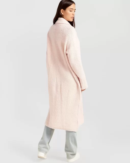 Belle & Bloom Born To Run Sustainable Sweater Coat - Pale Pink Best Sale