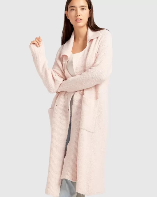 Belle & Bloom Born To Run Sustainable Sweater Coat - Pale Pink Best Sale