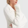 Belle & Bloom Born To Run Sustainable Sweater Coat - White Flash Sale