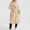 Belle & Bloom Boss Girl Double-Breasted Lined Wool Coat - Pale Oat Fashion