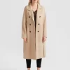 Belle & Bloom Boss Girl Double-Breasted Lined Wool Coat - Pale Oat Fashion