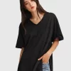 Belle & Bloom Brave Soul Oversized T-Shirt - Black Cheap