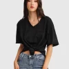 Belle & Bloom Brave Soul Oversized T-Shirt - Black Cheap