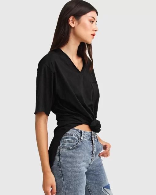 Belle & Bloom Brave Soul Oversized T-Shirt - Black Best Sale