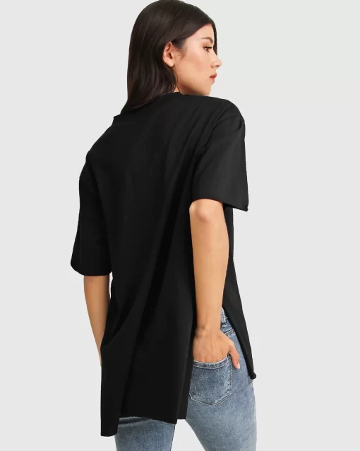 Belle & Bloom Brave Soul Oversized T-Shirt - Black Cheap